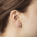 Ohrstecker 750/18 K Gelbgold Ø 5.5 mm mit Zirkonia - 1162.02840/0003