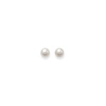 Clous d'oreilles or jaune 750/18 ct Ø 7.0mm avec Perle de culture Akoya