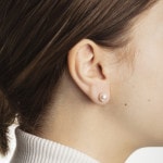 Stud Earrings 750/18 K Yellow Gold Ø 7.0mm with Akoya Pearl - 1162.02009/0001