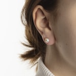 Clous d'oreilles or jaune 750/18 ct Ø 7.0mm, Perle de culture d'eau douce - 1162.02628/0002