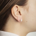 Ohrstecker 750/18 K Gelbgold Ø 7.0mm, Süsswasser-Kulturperle - 1162.03236/0001