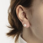 Ohrstecker 750/18 K Gelbgold Ø 7.0mm, Süsswasser-Kulturperle - 1162.03236/0001