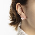 Clous d'oreilles or jaune 750/18 ct Ø 9.5mm, Perle de culture d'eau douce - 1162.03019/0001