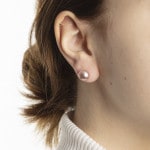 Ohrstecker 750/18 K Gelbgold Ø 9.5mm, Süsswasser-Kulturperle - 1162.03020/0001