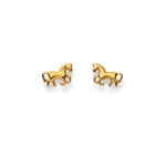 Ohrstecker 750/18 K Gelbgold, Pferd