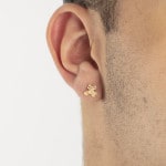 Stud Earrings 750/18 K Yellow Gold Cyclist - 1163.02474/0003