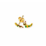 Stud Earrings 750/18 K Yellow Gold Caterpillar - OGO1080