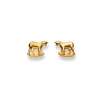 Clous d'oreilles or jaune 750/18 ct, Mouton