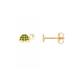 Stud Earrings 750/18 K Yellow Gold, Turtles - 168751.6V