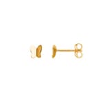 Stud Earrings 750/18 K Yellow Gold, Butterfly
