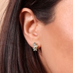 Ohrstecker 750/18 K Gelbgold Schmetterlinge mit Diamanten 0.21 ct H/si - OR-70028-GG