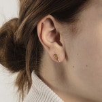 Clous d'oreilles or jaune 750/18 ct, Raquette de tennis - 1163.02479/0003