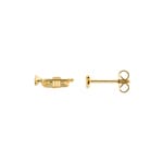 Stud Earrings 750/18 K Yellow Gold, Trumpet