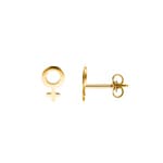 Ohrstecker 750/18 K Gelbgold Venus Symbol - 9254