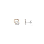 Ohrstecker 750/18 K Rosé-/Weissgold mit Diamanten 0.01ct. H/p1