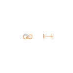 Ohrstecker 750/18 K Rosé-/Weissgold mit Diamanten 0.01ct. H/p1