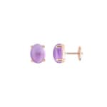 Ohrstecker 750/18 K Roségold mit Amethyst