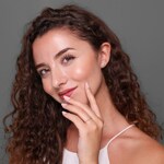 Ohrstecker 750/18 K Roségold mit Aquamarinen und Diamanten 0.19 ct H/si - OR-118351-RG