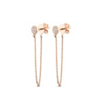 Stud Earrings 750/18 K Rose Gold with Diamonds 0.11 ct H/si by CHRISTIAN - OR-013670-RG