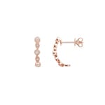Stud Earrings 750/18 K Rose Gold with Diamonds 0.19 ct H/si