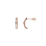 Ohrstecker 750/18 K Roségold mit Diamanten 0.22 ct H/si