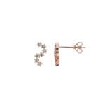 Ohrstecker 750/18 K Roségold mit Diamanten 0.24 ct H/si