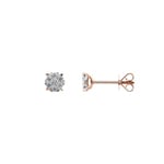 Ohrstecker 750/18 K Roségold mit Diamanten 0.25 ct H/si