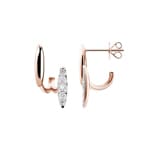 Ohrstecker 750/18 K Roségold mit Diamanten 0.26 ct H/si