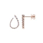 Ohrstecker 750/18 K Roségold mit Diamanten 0.36 ct H/si
