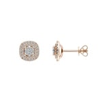Ohrstecker 750/18 K Roségold mit Diamanten 0.50ct H/si