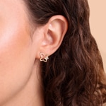 Ohrstecker 750/18 K Roségold Schmetterling mit Diamanten 0.04 ct - OR-73805-RG