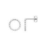 Clous d'oreilles or gris 750/18 ct