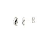 Clous d'oreilles or gris 750/18 ct