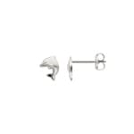 Clous d'oreilles or gris 750/18 ct, Dauphin