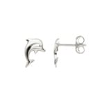 Clous d'oreilles or gris 750/18 ct, Dauphin