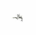 Ohrstecker 750/18 K Weissgold, Delfin