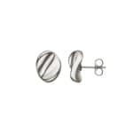 Stud Earrings 750/18 K White Gold electroplated
