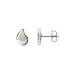 Stud Earrings 750/18 K White Gold electroplated