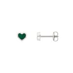 Ohrstecker 750/18 K Weissgold Herz