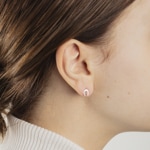 Clous d'oreilles or gris 750/18 ct Fer à cheval - 1263.02728/0001