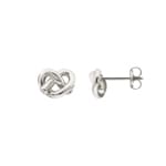 Clous d'oreilles or gris 750/18 ct, Corde