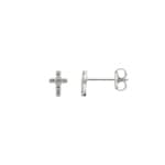 Ohrstecker 750/18 K Weissgold Kreuz mit Zirkonia