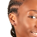 Stud Earrings 750/18 K White Gold with Diamond 0.10 ct H/si - OR-082244-05-WG