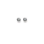 Clous d'oreilles or gris 750/18 ct avec diamant 0.10ct W/Si - 1260.06932/0001
