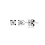 Stud Earrings 750/18 K White Gold with Diamond 0.20 ct H/si