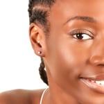 Clous d'oreilles or gris 750/18 ct avec diamant 0.21 ct H/si - OR-082244-10-WG