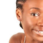 Clous d'oreilles or gris 750/18 ct avec diamant 0.41 ct H/si - OR-080823-WG