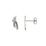 Stud Earrings 750/18 K White Gold with Diamonds 0.01ct. H/p1