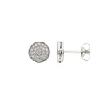 Stud Earrings 750/18 K White Gold with Diamonds 0.20 ct H/si
