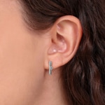 Clous d'oreilles or gris 750/18 ct avec diamants 0.21 ct H/si - OR-73152-WG